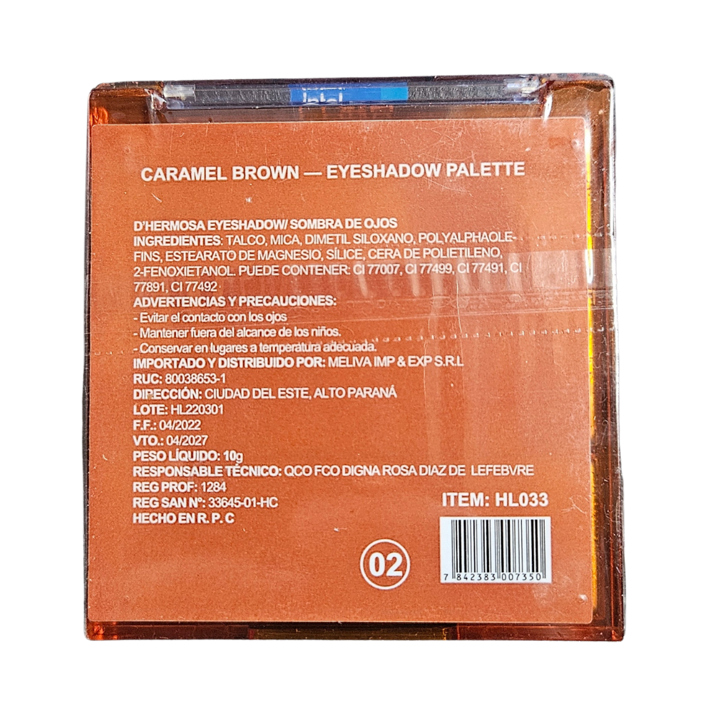 D’Hermosa Caramel Brow Eyeshadow Palette – Paleta de 9 Sombras hover
